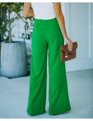 Superfly Wrap Culotte Pants - Kelly Green