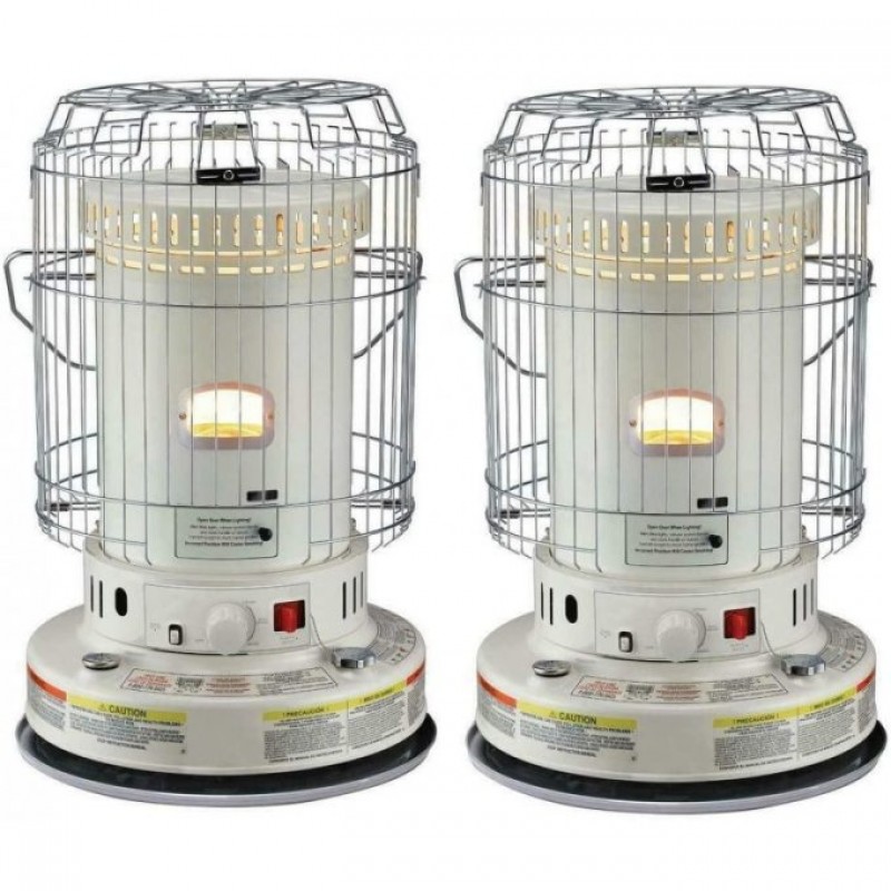 2-Units Portable Indoor Kerosene Heater, 23,800-BTU Convection Space Heaters