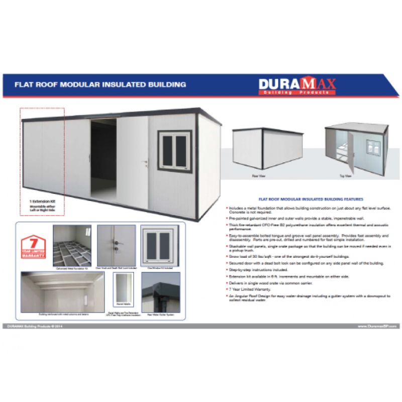 DuraMax Flat Roof Insulated Building