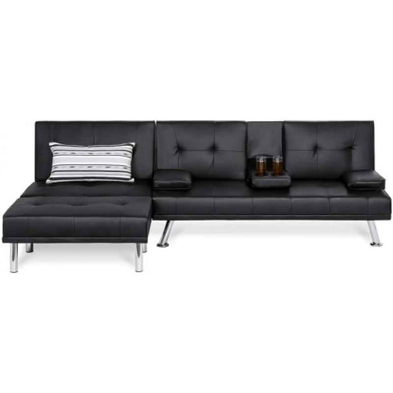 Black 3 Piece Modern Living Room Sofa